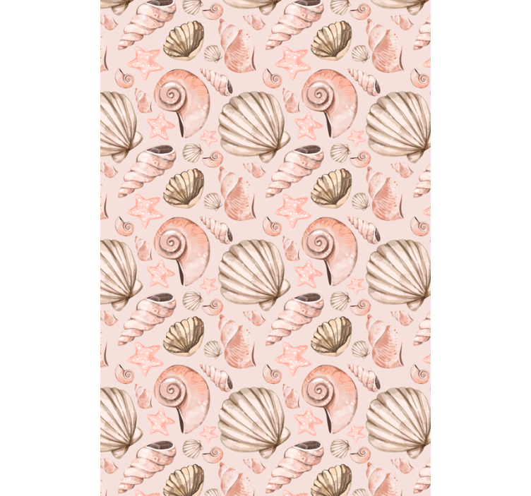 Pastel seashells tapeta z živalmi - TenStickers