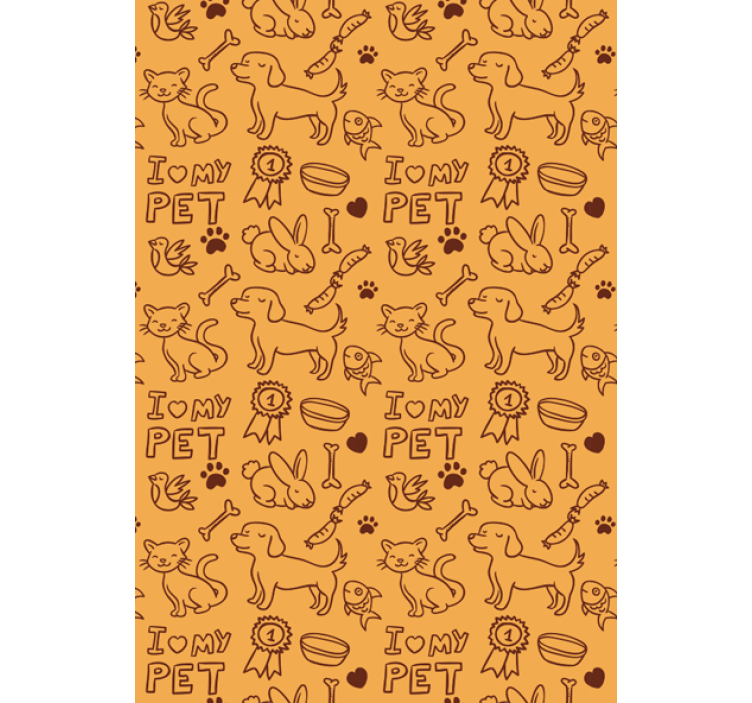 Tapeta z živalmi moji ljubljenčki - TenStickers