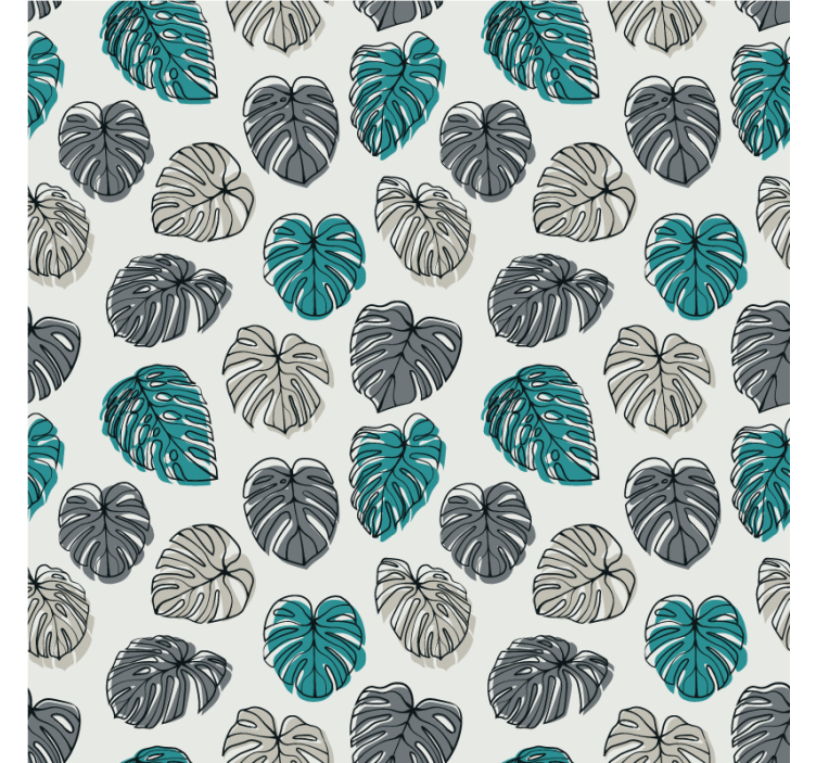 Monstera leaf pattern tapete za spalnice - TenStickers