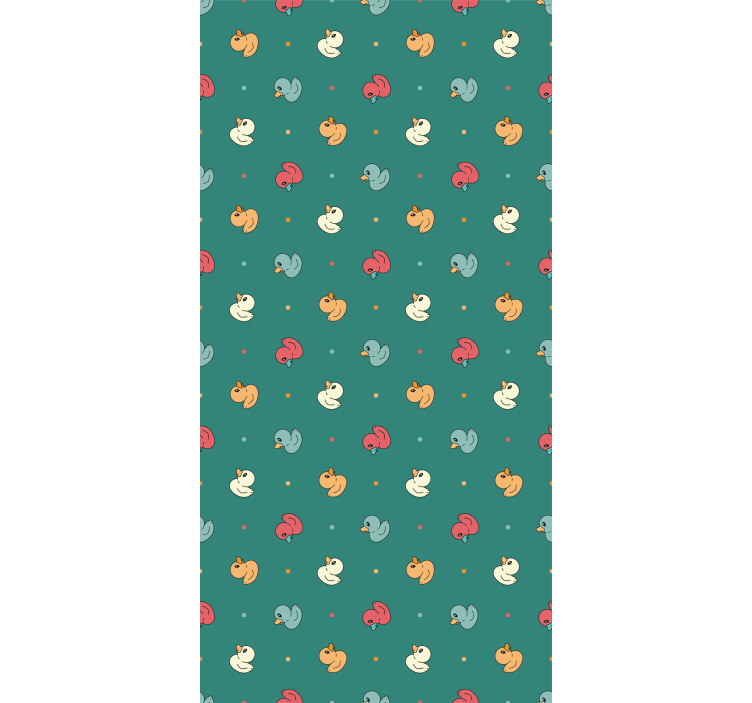 Multicolor rubber duckies tapeta z živalmi - TenStickers