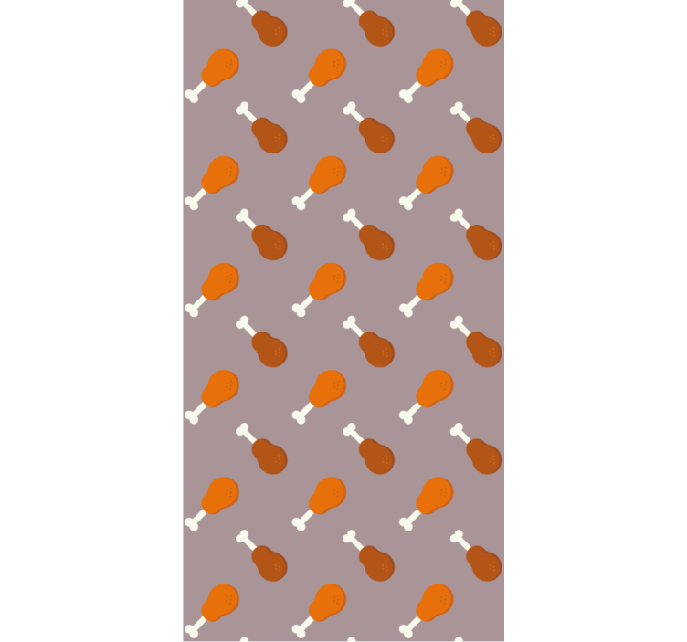 Chicken leg seamless pattern tapeta z živalmi - TenStickers