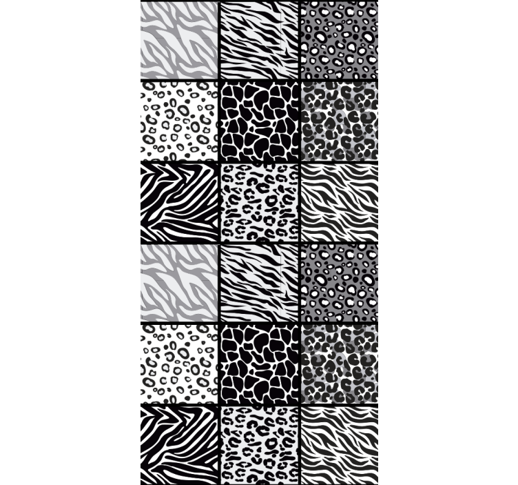 Tapeta z živalmi raznoliki živalski vzorci - TenStickers