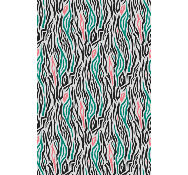 Blue and pink zebra tapeta z živalmi - TenStickers