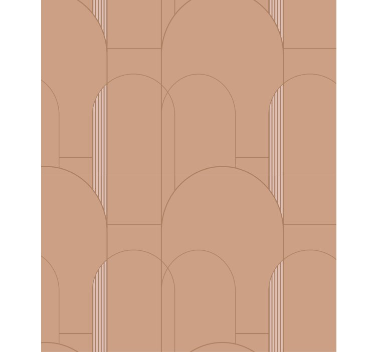 Terracotta geometric circular pattern tapete za jedilnico - TenStickers