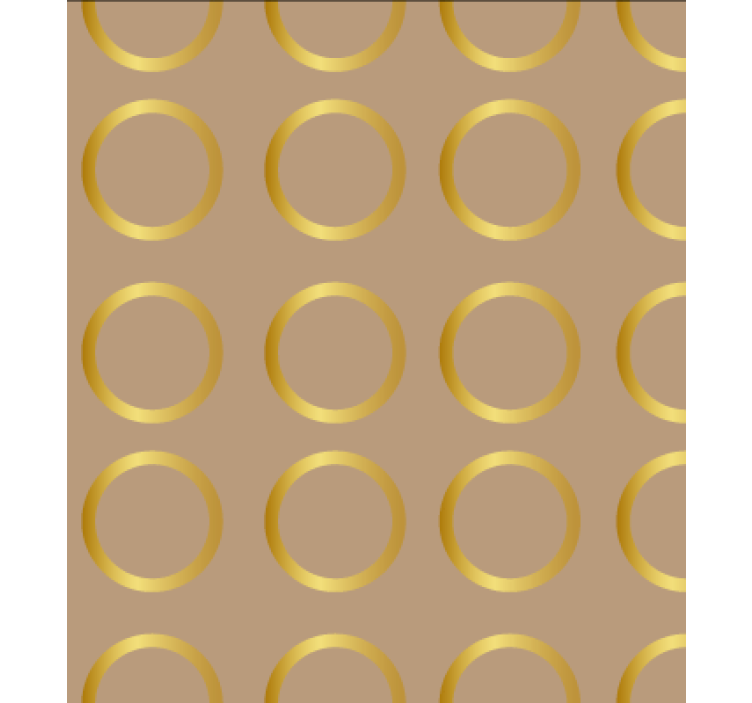 Geometric pattern golden circles tapete za jedilnico - TenStickers
