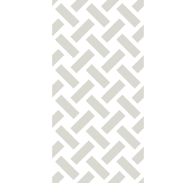 Geometric white squared pattern tapete za jedilnico - TenStickers