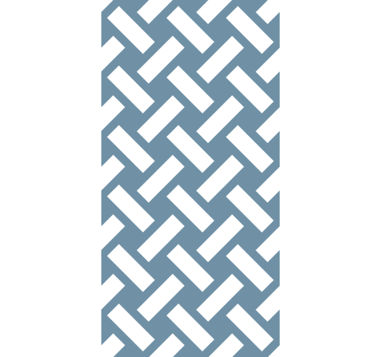 Geometric blue squared pattern tapete za jedilnico - TenStickers