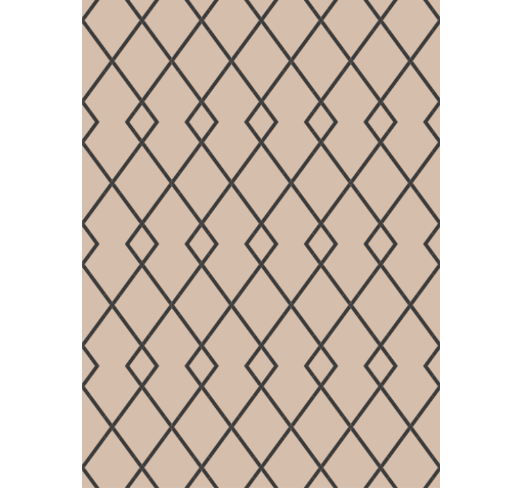 Geometric beige diamond pattern tapete za jedilnico - TenStickers