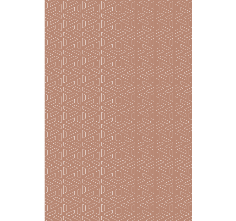 Geometrijski zidni papir elegantni rjavi element - TenStickers