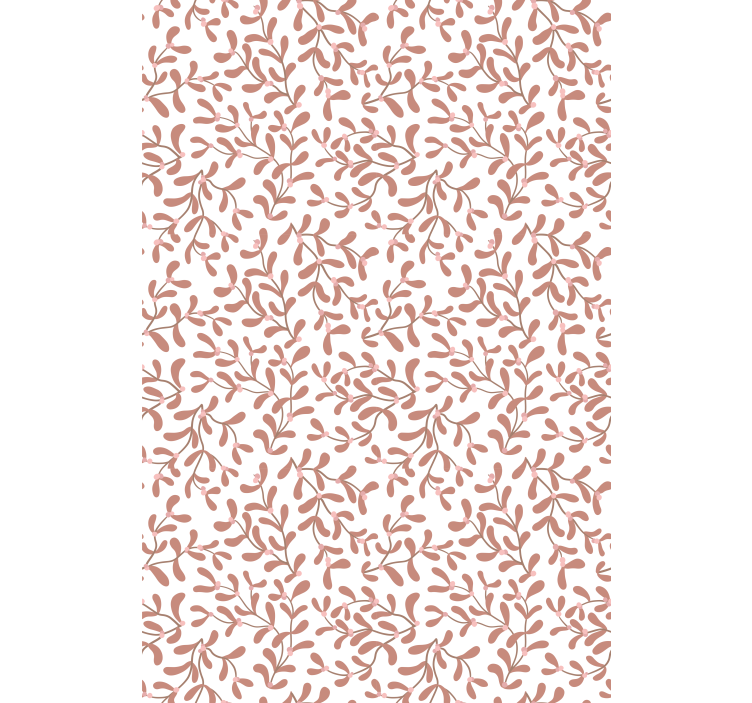 Tapeta narave vzorec majhnih listov v terakoti - TenStickers