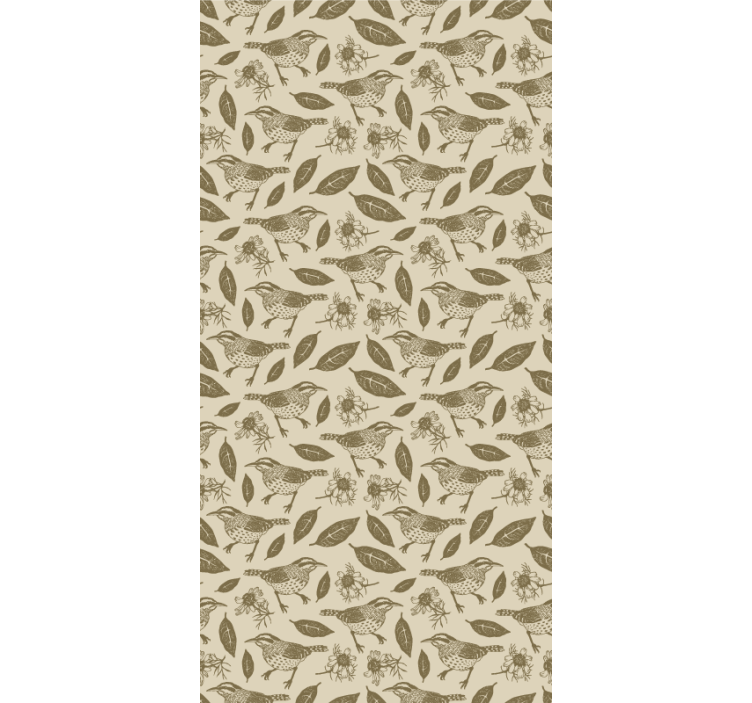 Tapete za otroške sobe ptice v naravi in rastline - TenStickers