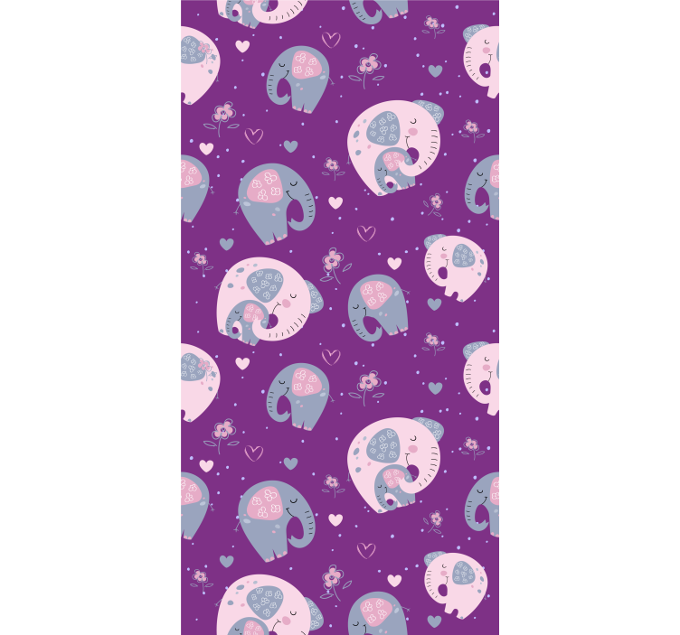 Cute elephant pattern tapete za otroške sobe - TenStickers