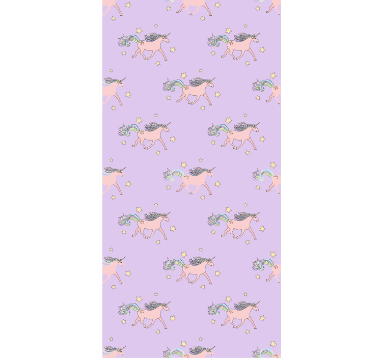 Dancing unicorns pattern tapete za otroške sobe - TenStickers