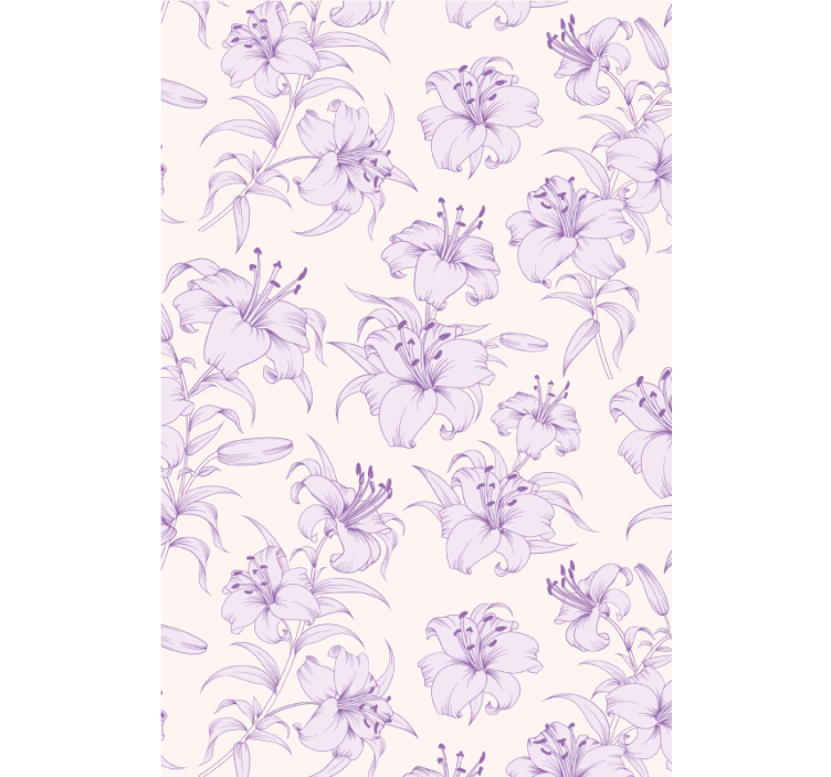 Blooming lilies floral design hodnikovski tapeti - TenStickers