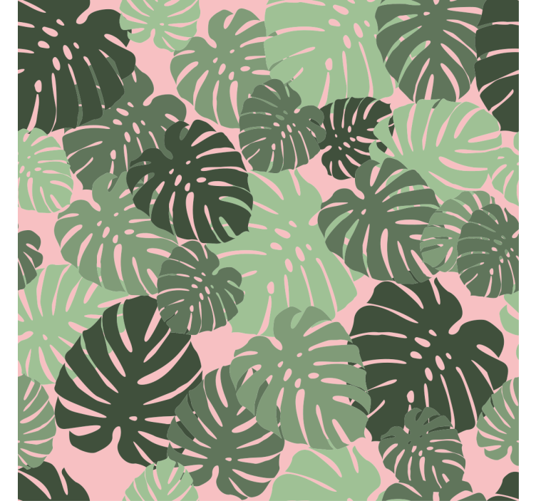 Tropical monstera pattern hodnikovski tapeti - TenStickers
