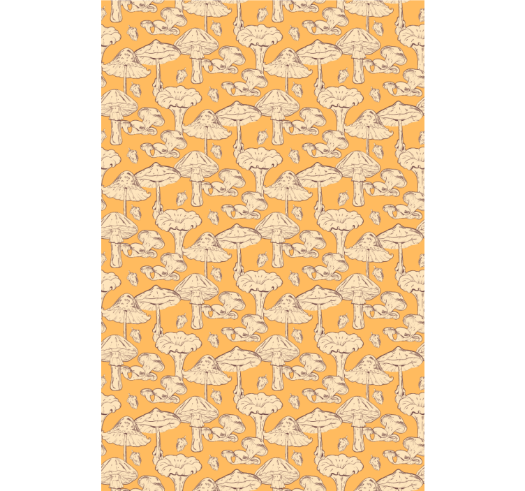 Mushroom pattern design hodnikovski tapeti - TenStickers