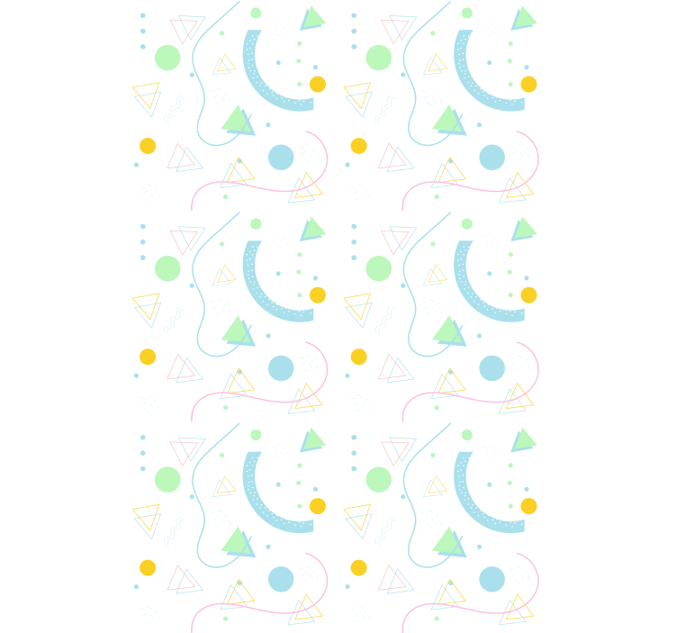 Skandinavski tapeti vzorec zelenih in modrih trikotnikov - TenStickers