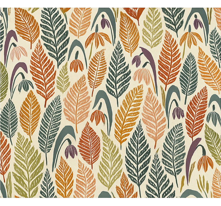 Skandinavski tapeti večbarvni zvončki - TenStickers