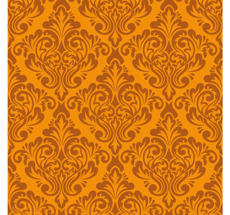 Klasični tapeti vintage oranžni damask - TenStickers