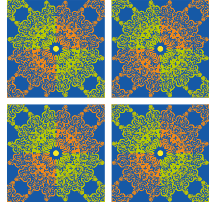 Tapeta z vzorcem ploščic barvita mandala - TenStickers