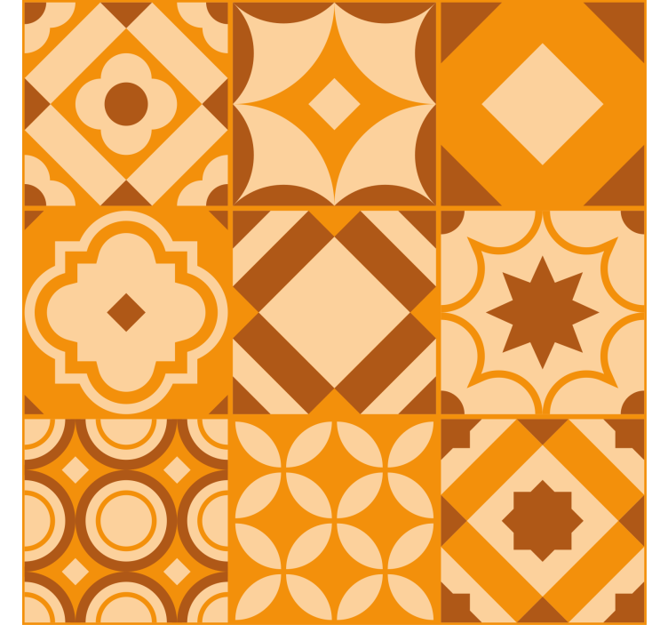 Tapete za kuhinjo rustikalne ploščice - TenStickers