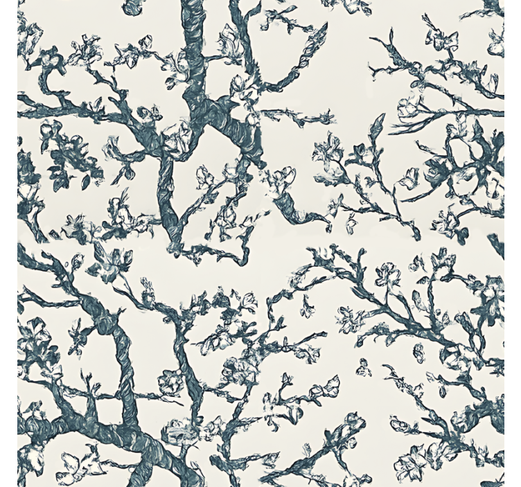 Tapeta za glavno spalnico zasnova temno modrega drevesa - TenStickers