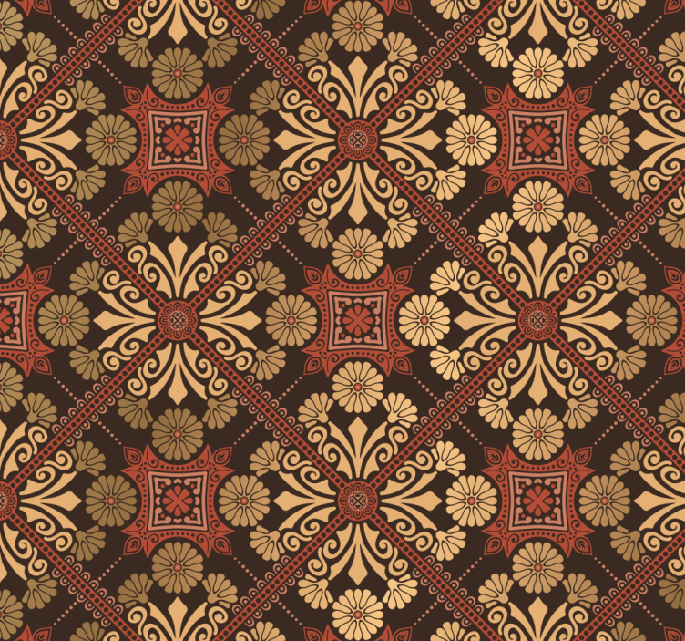 Baročna tapeta vintage slog za spalnico - TenStickers