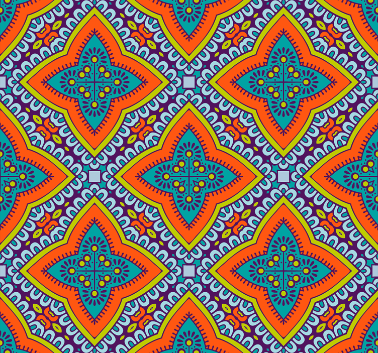 Okrasne tapeta barvite orientalski slog - TenStickers