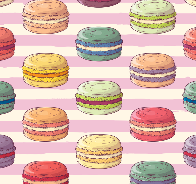 Retro macaroons moderno tapeta - TenStickers