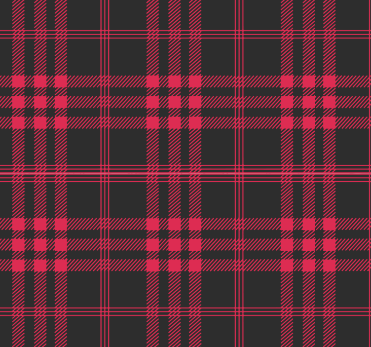 Božični tartan vzorec vodoravni tapete za spalnico - TenStickers