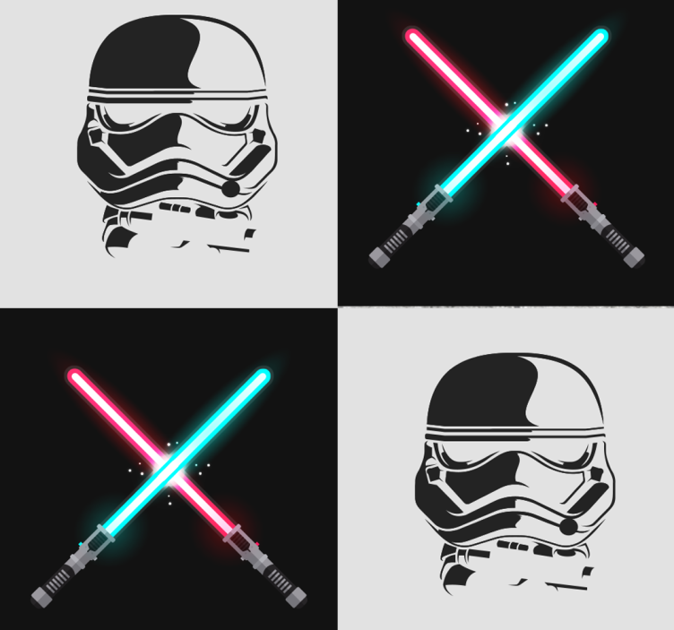 Svetlobni meči stormtrooper tapete po meri - TenStickers