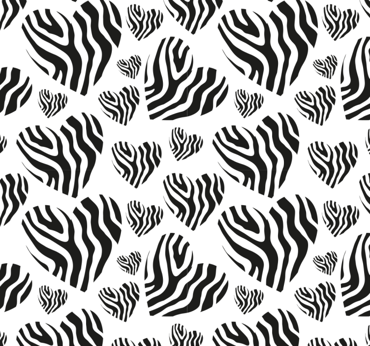 Zebra Pattern Simplicity Dnevna soba tapeta - TenStickers