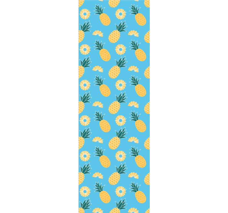 Potisk tropskega ananasa tapeta z živalmi - TenStickers