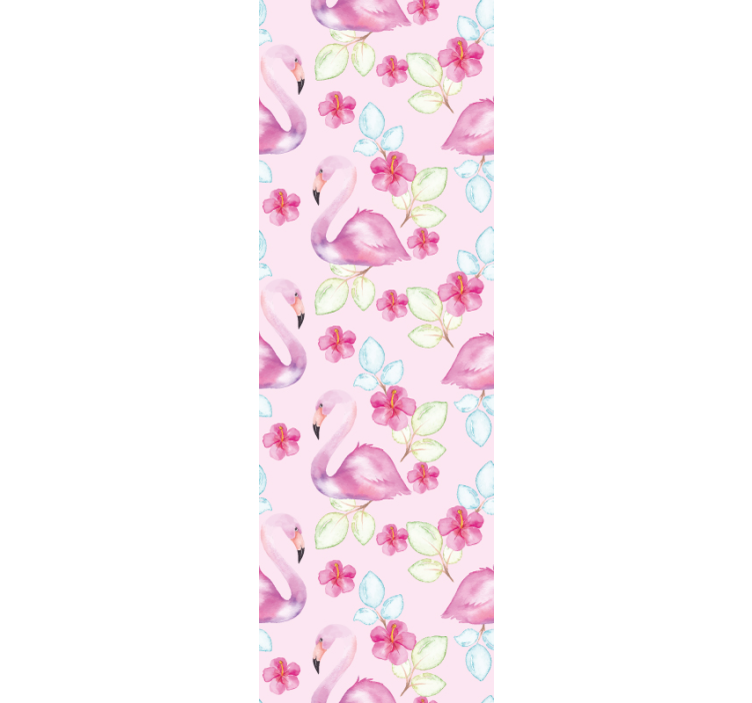 Cvetlični flamingi tapeta z živalmi - TenStickers