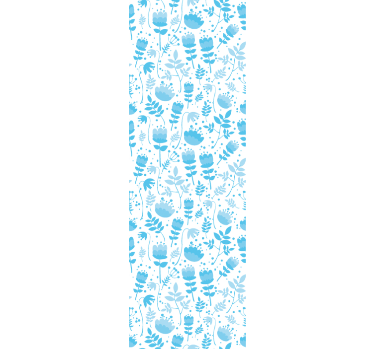 Vzorci cvetličnih silhuet tapeta z motivom vrtnice - TenStickers