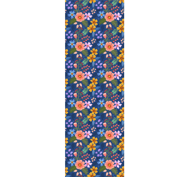 Vzorec cvetličnega šopka tapeta z motivom vrtnice - TenStickers