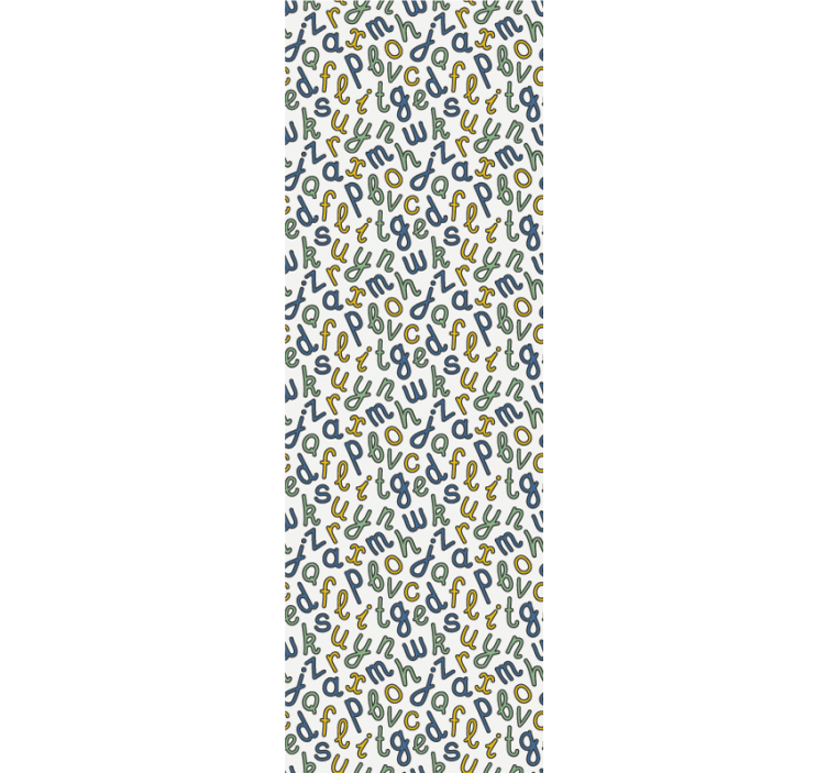 Mešanica abecede tapeta z napisi in črkami - TenStickers