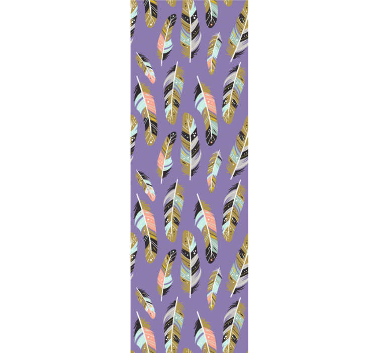 Pernati vzorci tapeta z listi - TenStickers