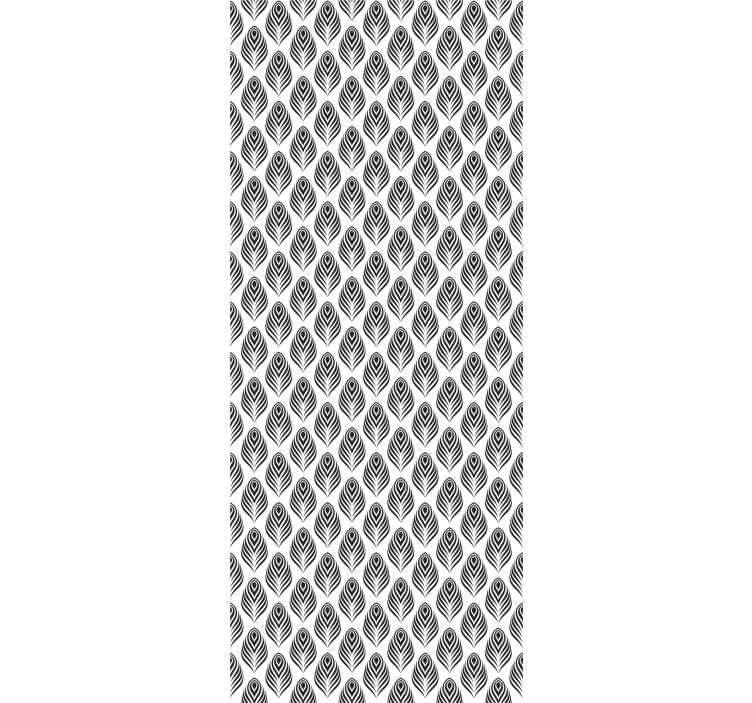 črno-bele pavske okrasne tapete - TenStickers