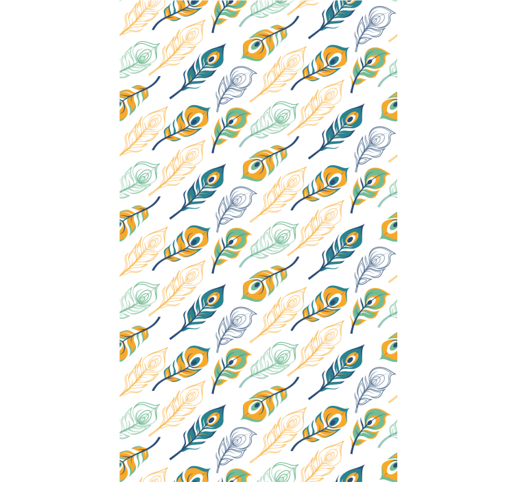 Pernata eleganca umetniško tapeta - TenStickers