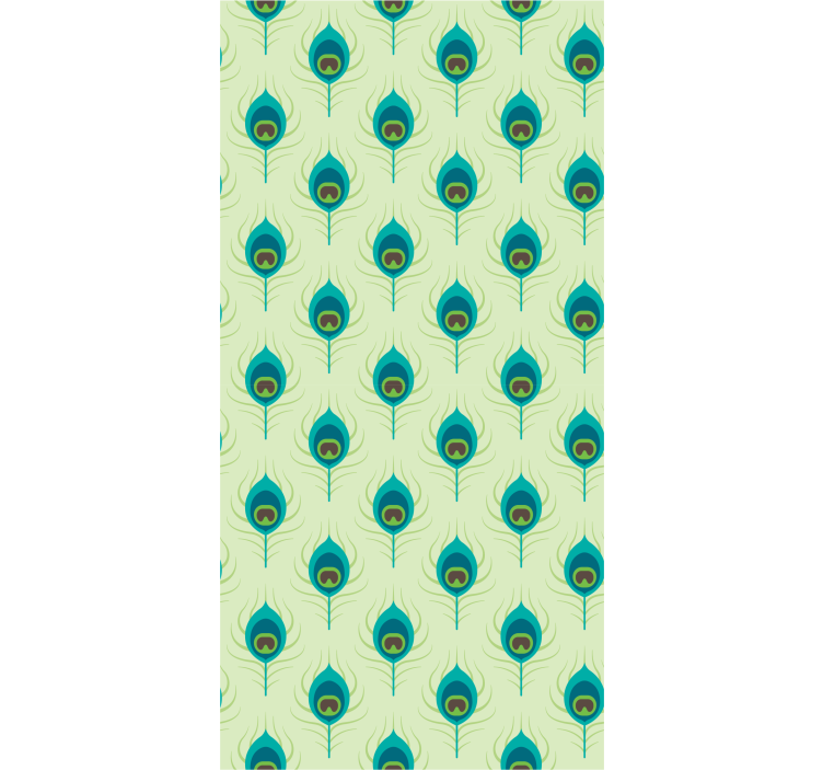 Moderne okrasne tapete iz pavjih peres - TenStickers