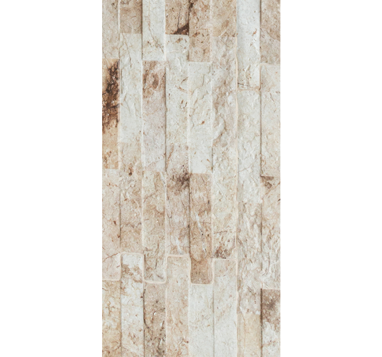 Opečni vzorec trezni toni tapeta z lesnim učinkom - TenStickers