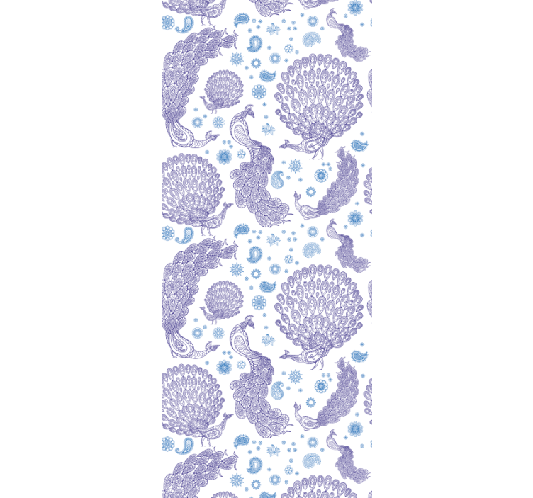 Motiv pavjega perja umetniško tapeta - TenStickers