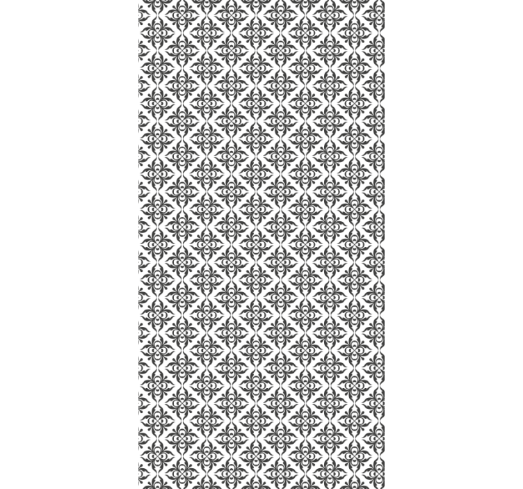 Elegantno črno cvetlično Pisarniški tapeti - TenStickers