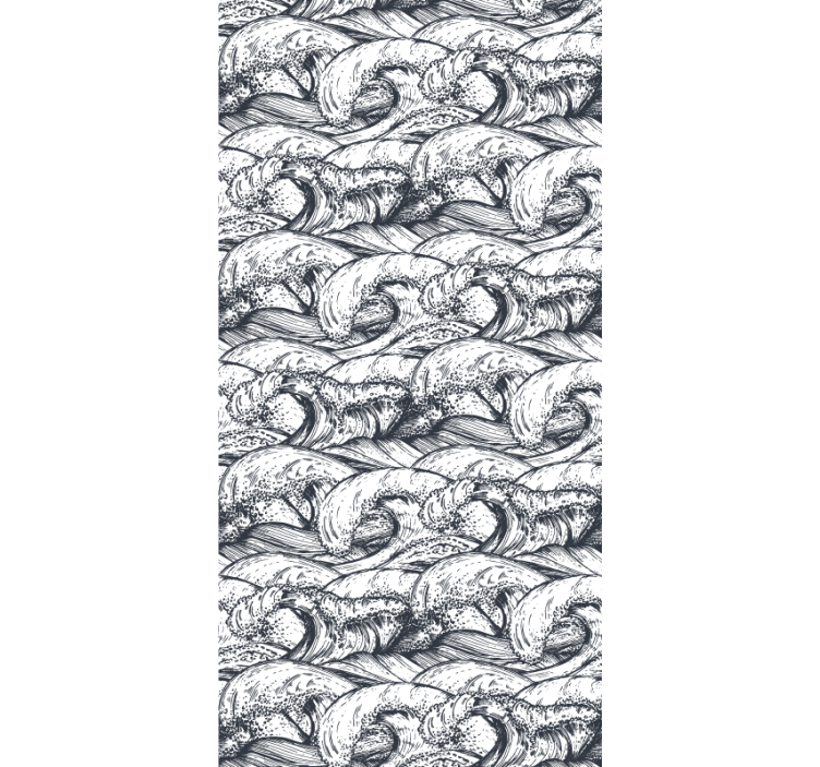 Vznemirjena oceanska kopalnica tapeta - TenStickers