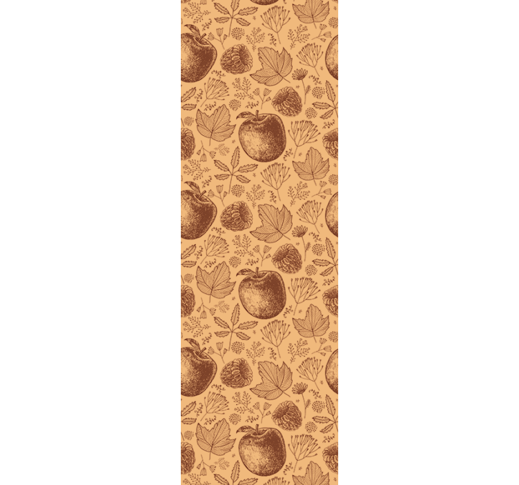 Vzorec jesenskega listja tapeta narave - TenStickers