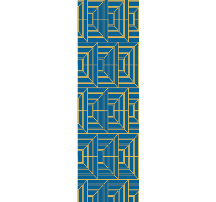 Zlate črte z tapeta modrega tapeta - TenStickers