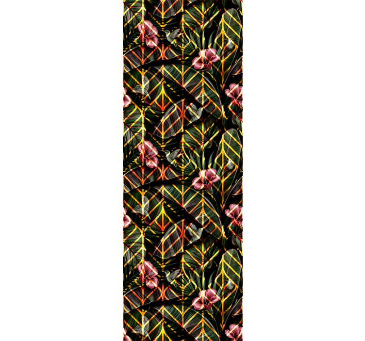 Vzorec cvetličnega listja tapeta narave - TenStickers