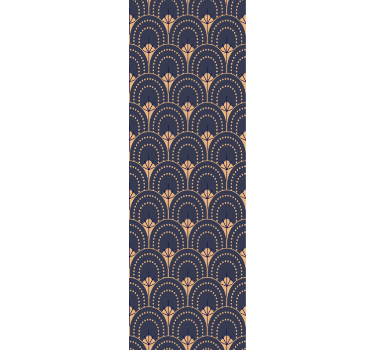 Okrašen pahljačast vzorec pisarniški tapeti - TenStickers