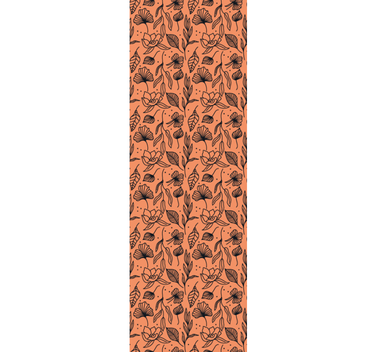 Notranjost s cvetličnim vzorcem tapeta z motivom vrtnice - TenStickers